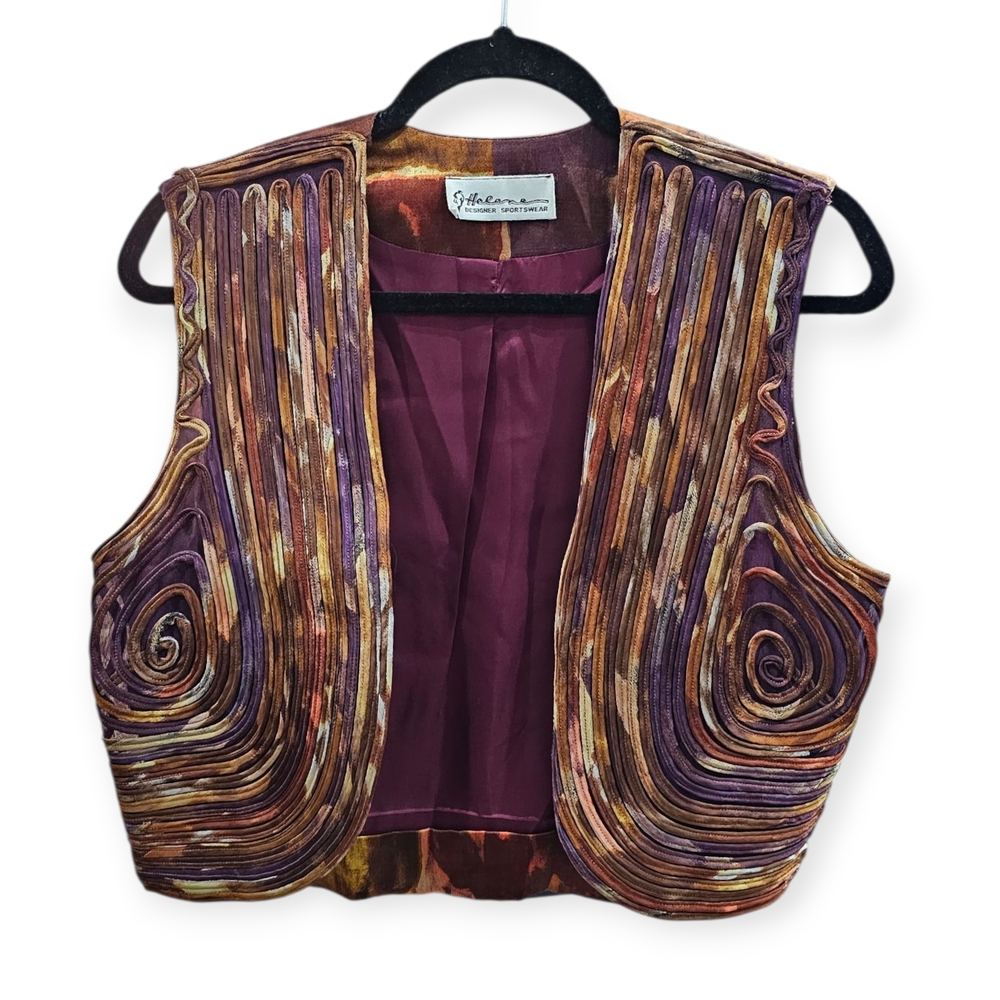 Elegant Women's Multicolor Swirl Vest